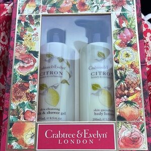 Crabtree & Evelyn Citron Honey & Coriander Set - Body lotion and shower gel.